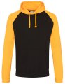 Baseball Hoodie AWDis Baseball Jh009 jet black-gold